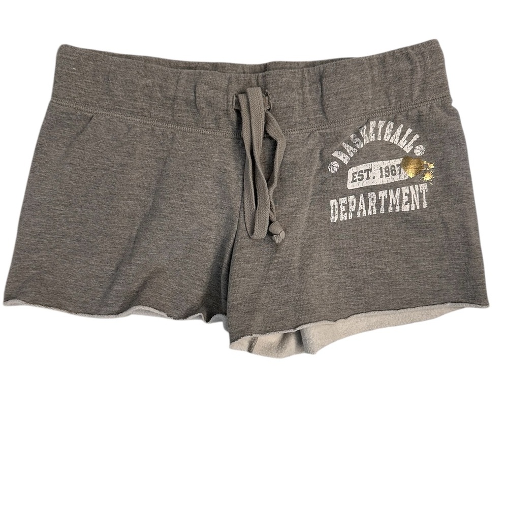 Mossimo Supply Co Gray Athletic Shorts with Drawstring Waistband
